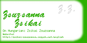 zsuzsanna zsikai business card